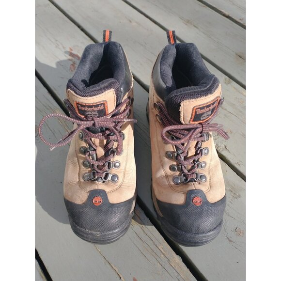 Timberland waterproof genuine brown/tan suede work boots, women's, size 6.5 - Picture 3 of 10
